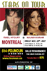 Wael Kfoury and Najwa Karam in Montreal