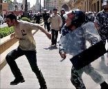 Lebanese army chasing students