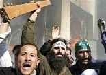 Beirut Palestinians Demonstrators set fire to Danish consulat