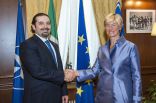 Minister Pinotti with Lebanese Prime Minister Saad Hariri